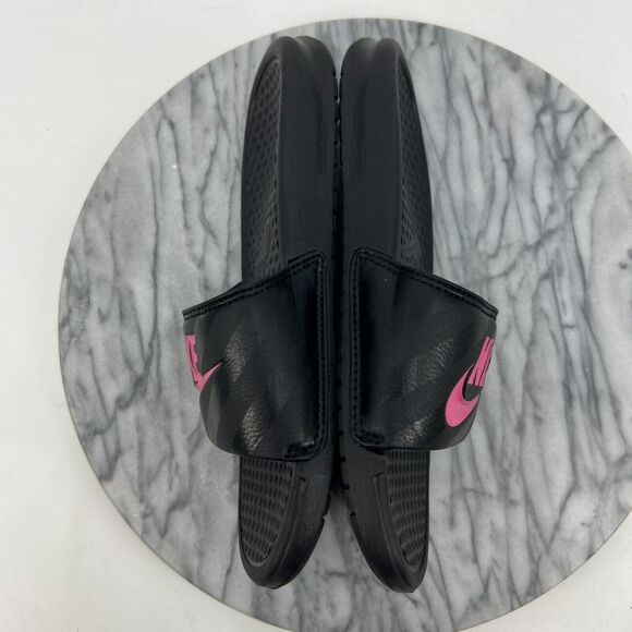 Nike Benassi JDI Slides Womens 7 Black Slip On Open Toe Post-Workout Sandals - Picture 7 of 11